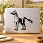 Majestic pony silhouette decal, black design on a light backing