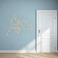 Orange billiard two-player game wall decal with cue and ball figures
