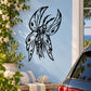 Black butterfly vinyl wall decal with detailed wing line art