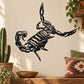 Black scorpion decal with detailed outline and raised tail