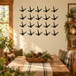 Black chicken feet wall decal set with multiple repeating silhouette feet