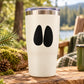 Wild deer track decal with two black oval footprints on a light-colored surface