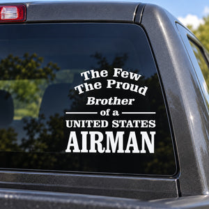 Brother of an Airman Decal — illustrative vinyl decal application mockup. Surrounding objects are not included.
