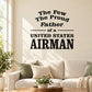 Father of an Airman Decal — illustrative vinyl decal application mockup. Surrounding objects are not included.