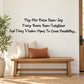 Home quote wall decal with ornate black lettering for joy and open window possibility