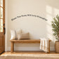 Wall decal with curved script text: Bless This Home With Love & Laugher