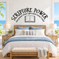 Scripture wall decal with open book and black 'Scripture Power' lettering