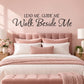 Wall decal with scripture text: “Lead Me, Guide Me, Walk Beside Me” in script