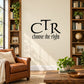 CTR choose the right wall decal with centered logo text