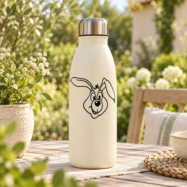 Hopper the Rabbit outline decal of a friendly rabbit face
