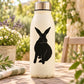 Black rabbit decal sticker on light bottle