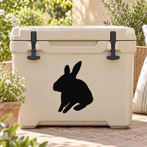 Black rabbit silhouette decal