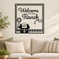 Ranch wall decal: 'Welcome to our Ranch' with barn, fence, and sun icons
