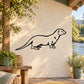 Otter watching vinyl wall decal featuring a black otter design