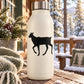 Black female reindeer silhouette decal sticker