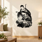 Nativity manger wall decal with Mary, Joseph, and baby Jesus illustration