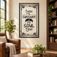Inspirational wall decal with quote “There is Sunshine in my Soul today” and ornate scroll border
