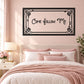 Wall decal: 'Come follow Me' script inside ornate black frame