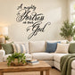 Cursive wall decal reading 'A mighty Fortress is our God'