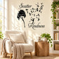 Dandelion wall decal reading 'Scatter Kindness' with seed silhouettes
