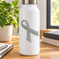 Gray ribbon vinyl sticker for brain cancer awareness