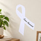 Cancer awareness ribbon vinyl sticker with 'Cancer Awareness' script text