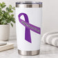 Purple child neglect awareness ribbon vinyl sticker design on white background