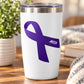 MRSA vinyl sticker with purple awareness ribbon and "MRSA" text