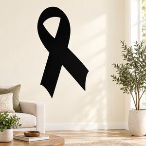 Black awareness ribbon wall decal