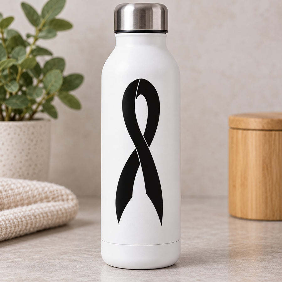 Ribbon Long Downward Curve Decal — illustrative vinyl decal application mockup. Surrounding objects are not included.