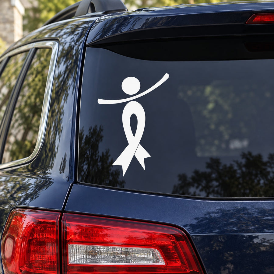 Ribbon Perons Tilting Left Low Overlap Decal — illustrative vinyl decal application mockup. Surrounding objects are not included.