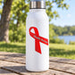 Red awareness ribbon vinyl sticker with "Vasculitis Awareness" text