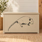 Crawling rodent wall decal, black outline design