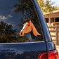 Orange and black horse head sticker decal for car window