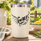 Rooster and flower decal sticker, black rooster with floral accents on light background