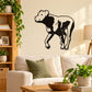 Rottweiler sprinting wall decal with black outline and detailed legs