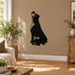 Rottweiler looking up wall decal in black silhouette