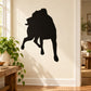 Black rottweiler dog silhouette wall decal