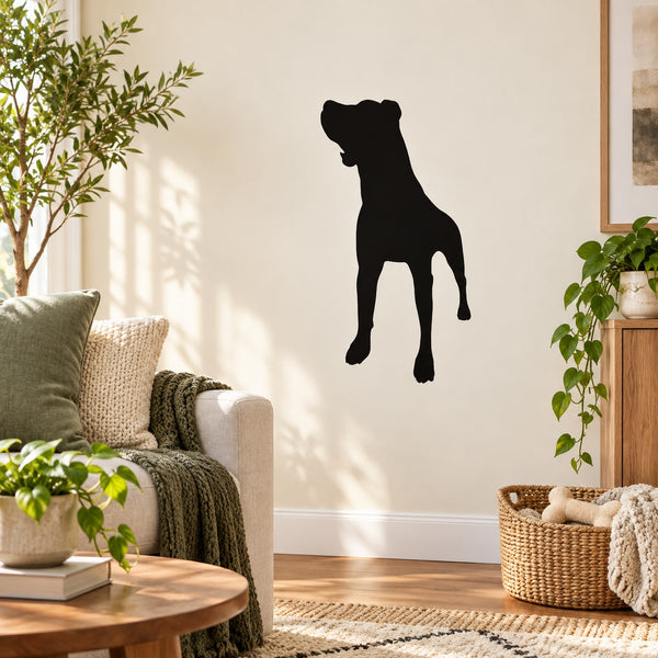 Black barking rottweiler silhouette vinyl wall decal