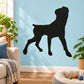 Black rottweiler barking wall decal silhouette