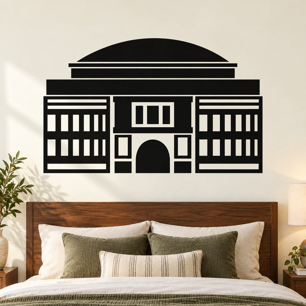 Royal Albert Hall wall decal with black building facade design