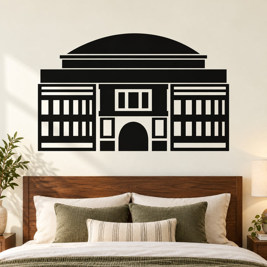 Royal Albert Hall wall decal with black building facade design