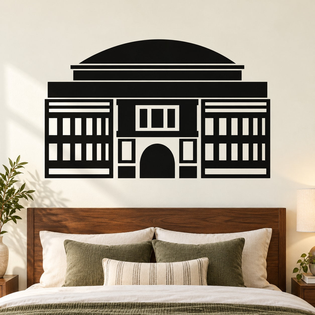Royal Albert Hall wall decal with black building facade design