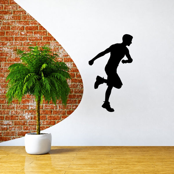 Running Runner Wall Decal - Vinyl Decal - Car Decal - 007 — illustrative vinyl decal application mockup. Surrounding objects are not included.