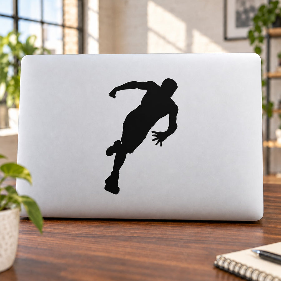 Running Runner Wall Decal - Vinyl Decal - Car Decal - 015 — illustrative vinyl decal application mockup. Surrounding objects are not included.