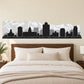 Utah skyline wall decal with mountains and dark city silhouette
