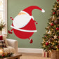 Santa Claus wall decal sticker with red hat and coat, white beard, arms out