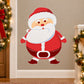 Santa vinyl wall decal sticker with red suit, white beard, and Santa hat