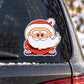 Cartoon Santa vinyl sticker decal with red suit, white beard, and hat
