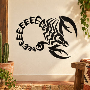 Black scorpion crawling vinyl decal